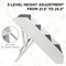 Arf Pets Wood Dog Stairs, 4 Levels Height Adjustment Wide Pet Steps, Foldable, White APSTPSWH - alternate 3